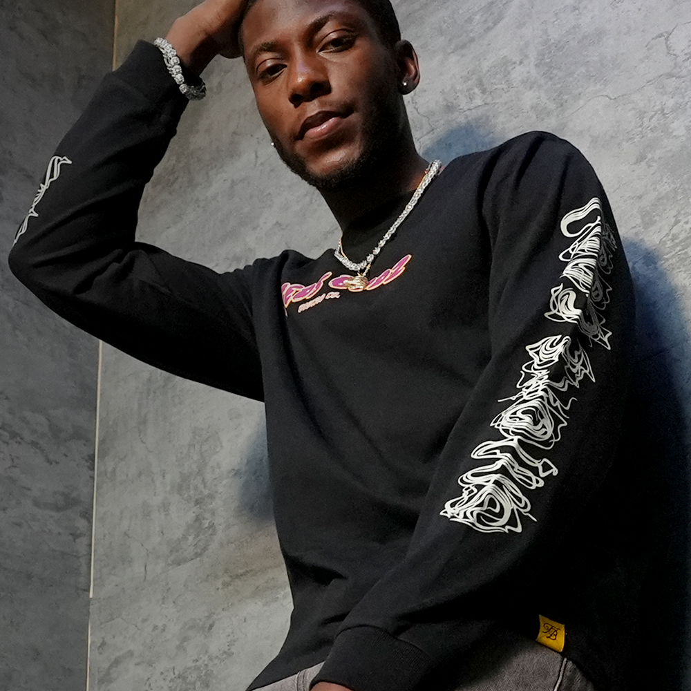 Black Long Sleeve - Burgundy | Teds Budz Goods